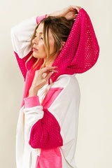 "Ziggy" Mesh Hooded Top - The Katie Grace Boutique