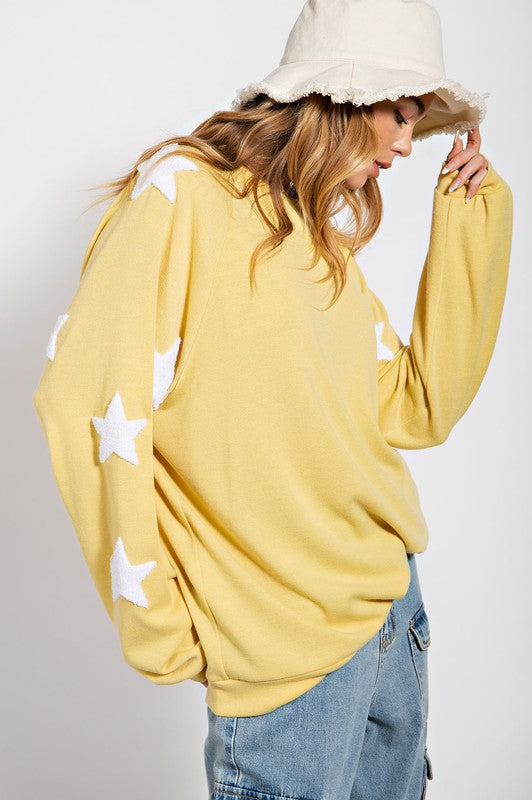Last One! “Starla" Star Patch Pullover