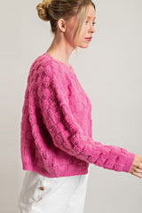 "Hazel" Textured Sweater - The Katie Grace Boutique