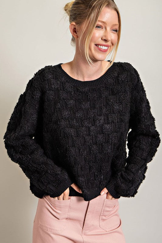 Hazel Textured Sweater – The Katie Grace Boutique