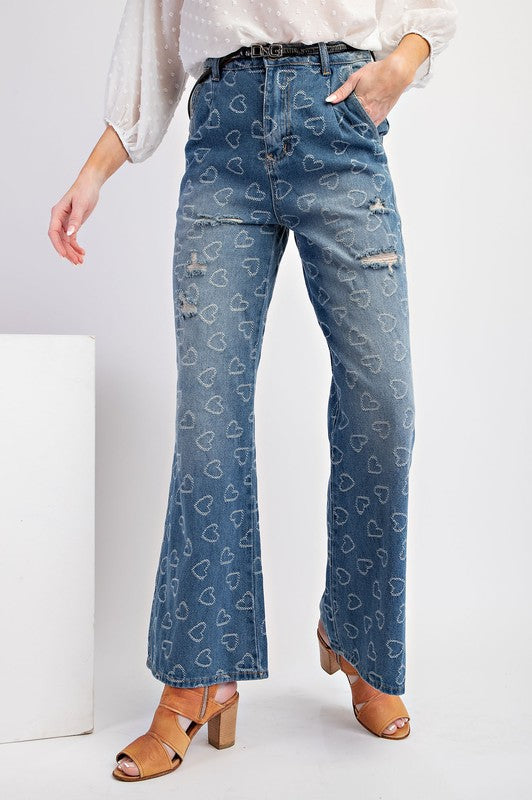 "Maxine" Heart Jeans - The Katie Grace Boutique