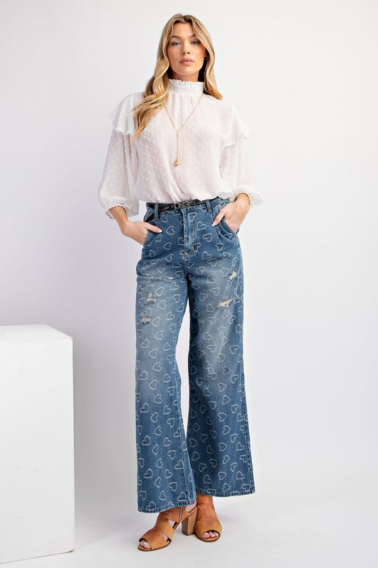 "Maxine" Heart Jeans - The Katie Grace Boutique