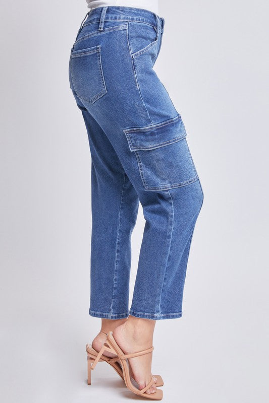 Mid Rise Cargo Jeans