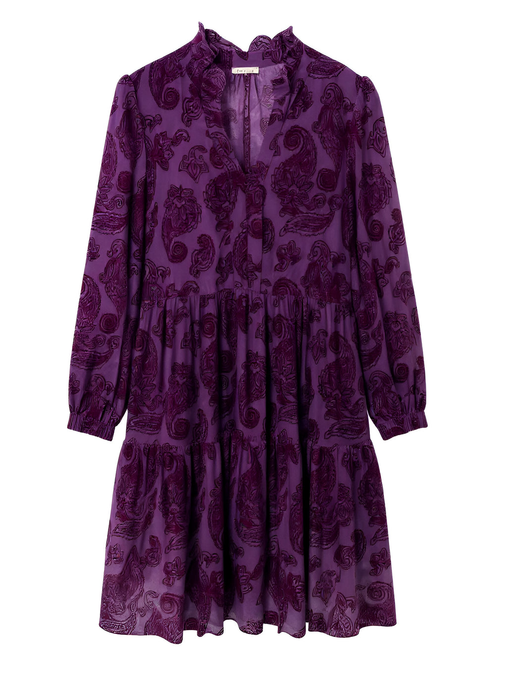 "Ametha" Flocked Dress - The Katie Grace Boutique