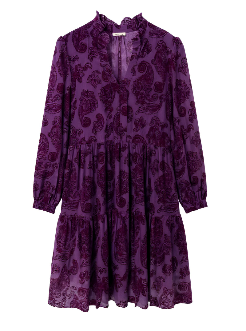 "Ametha" Flocked Dress - The Katie Grace Boutique