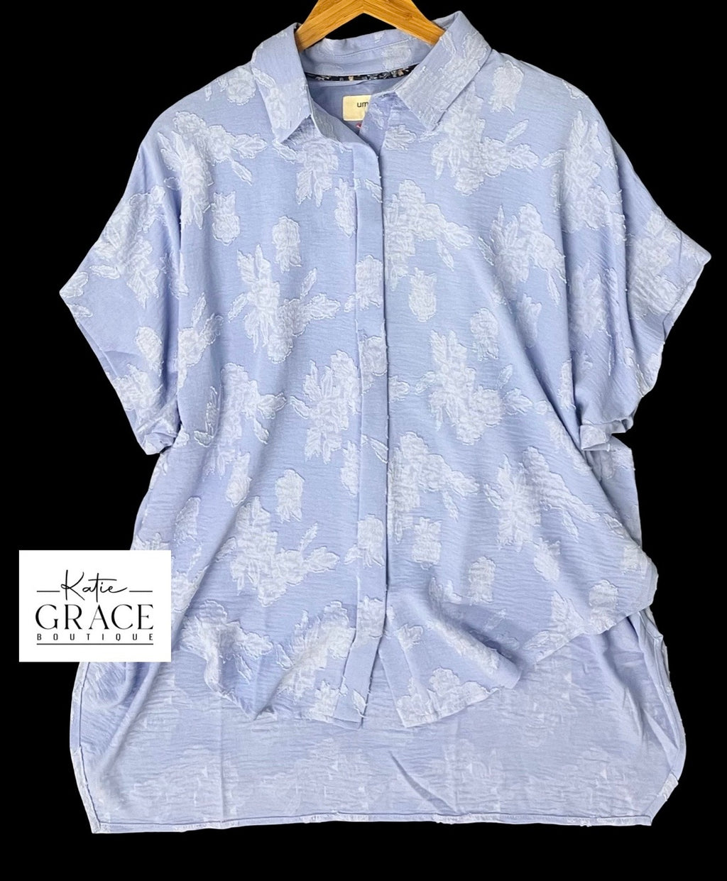 "Callie" Oversized Blouse - The Katie Grace Boutique