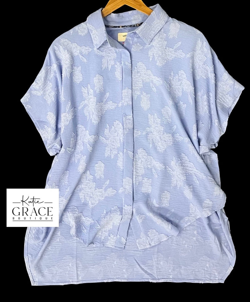"Callie" Oversized Blouse - The Katie Grace Boutique