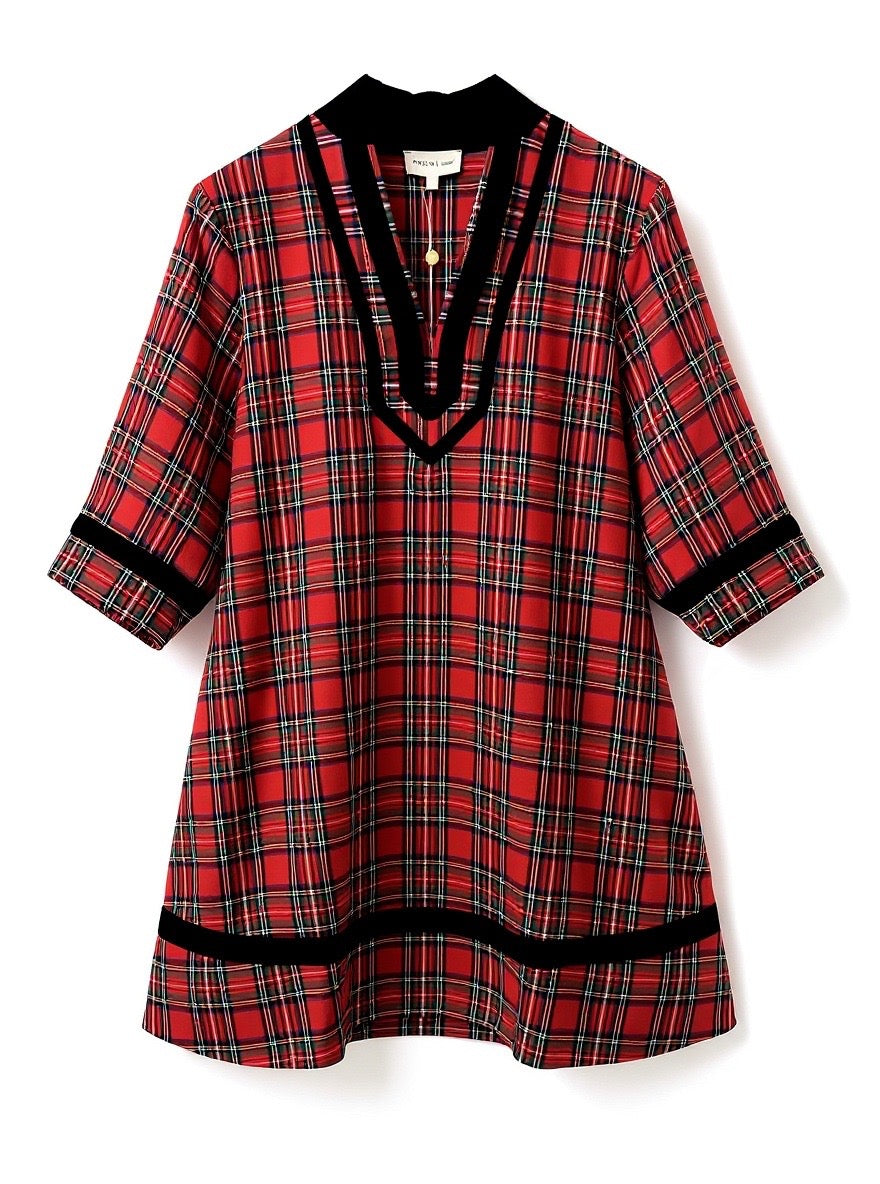 "Layla" Plaid Dress, S-2XL