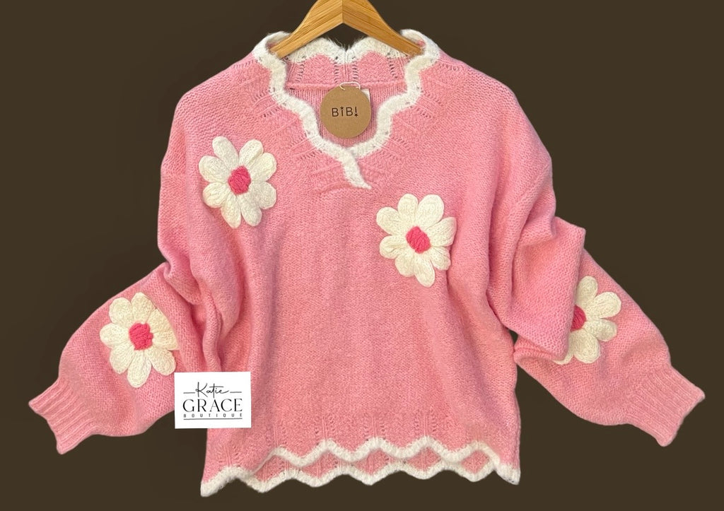 "Dayana" Scalloped Sweater