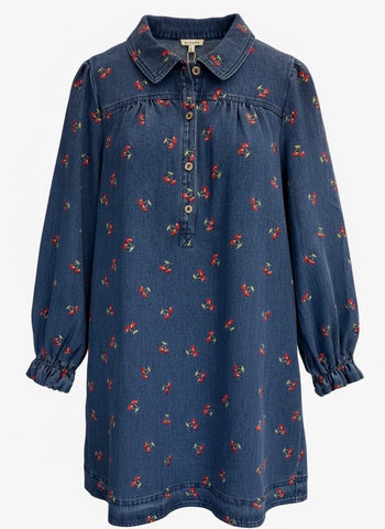 "Cheri" Denim Dress - The Katie Grace Boutique