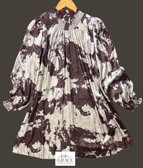 "Alexa" Metalic Dress - The Katie Grace Boutique