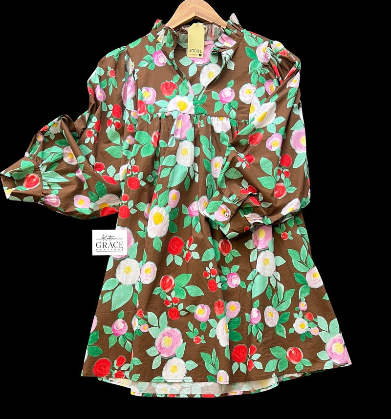 "Chessie" Floral Dress - The Katie Grace Boutique