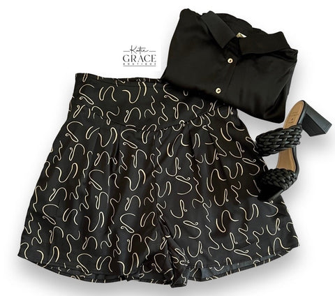"Edith" Satin Shorts - The Katie Grace Boutique