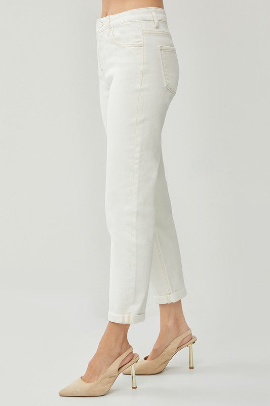 "Sophia" Cream Jeans - The Katie Grace Boutique