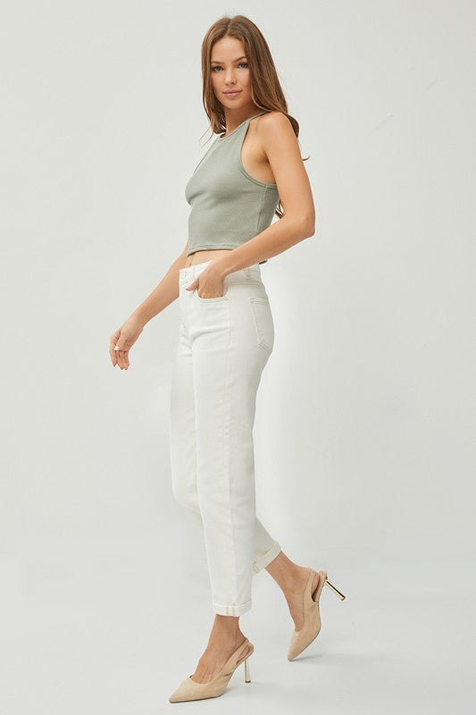 "Sophia" Cream Jeans - The Katie Grace Boutique