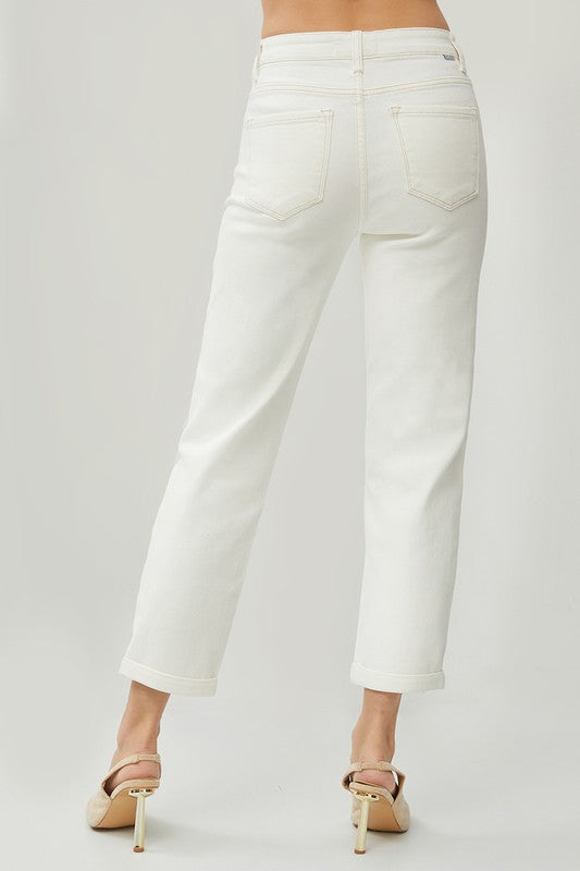 "Sophia" Cream Jeans - The Katie Grace Boutique