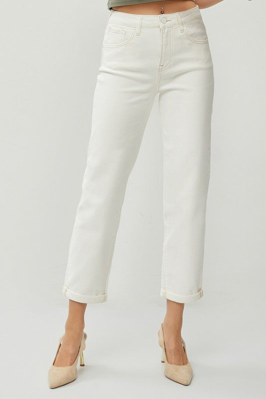 "Sophia" Cream Jeans - The Katie Grace Boutique