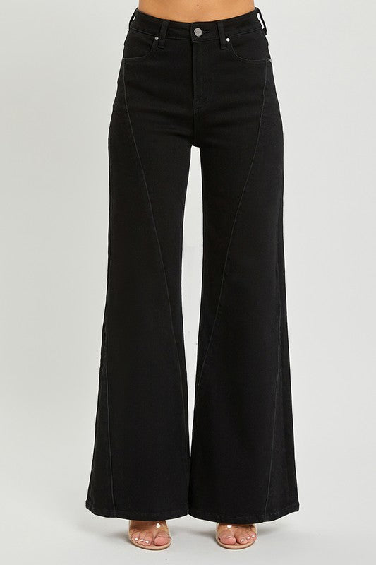 "Wrenley" High Rise Wide Leg Jeans - The Katie Grace Boutique