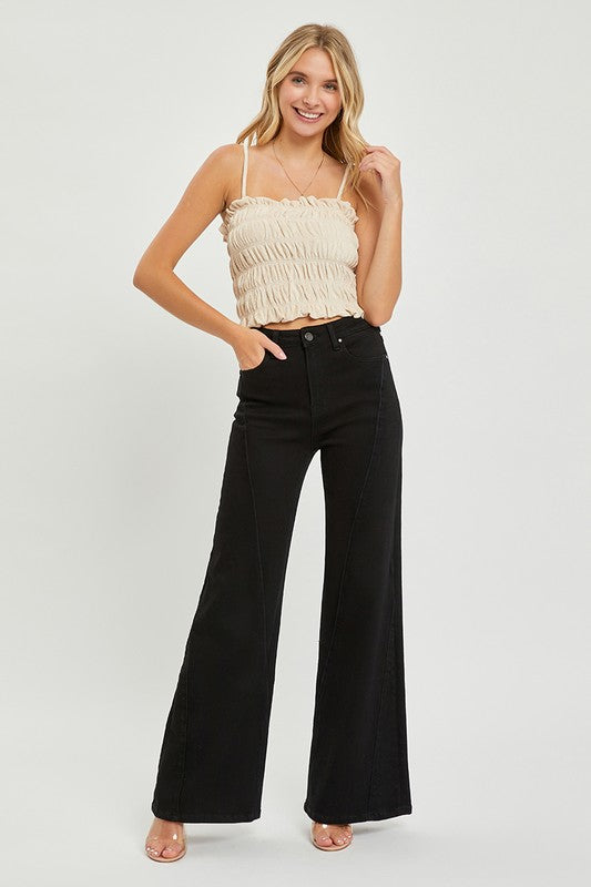 "Wrenley" High Rise Wide Leg Jeans - The Katie Grace Boutique