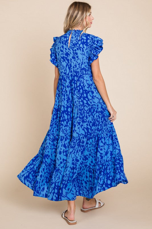 "Addison" Ruffled Sleeve Dress - The Katie Grace Boutique