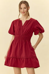 "Audra" Smocked Waist Dress - The Katie Grace Boutique