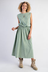 "Calista" Mineral Washed Dress - The Katie Grace Boutique