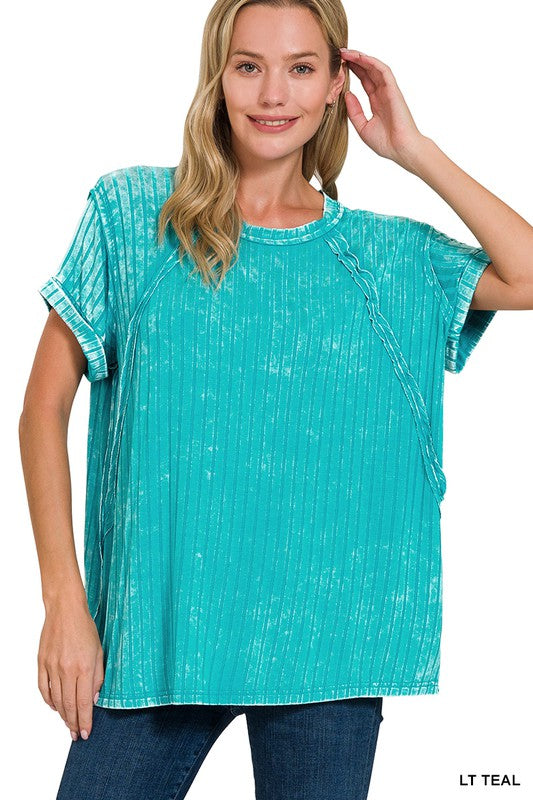 "Mandy" Mineral Washed Top