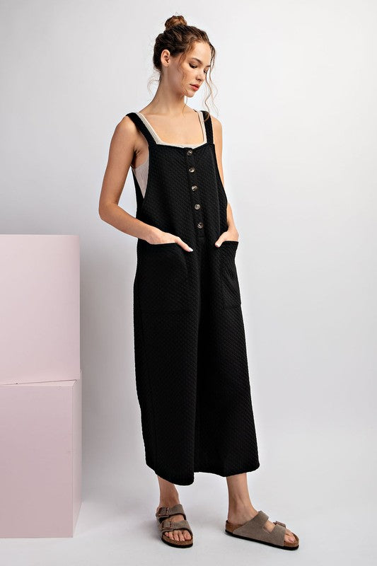 "Evie" Quilted Jumpsuit, 2 colors - The Katie Grace Boutique