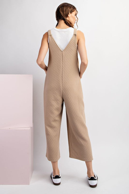 "Evie" Quilted Jumpsuit, 2 colors - The Katie Grace Boutique