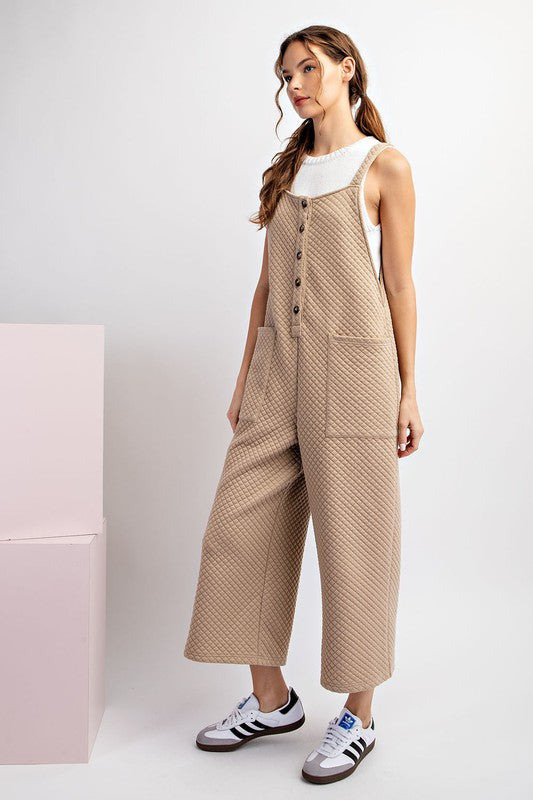 "Evie" Quilted Jumpsuit, 2 colors - The Katie Grace Boutique