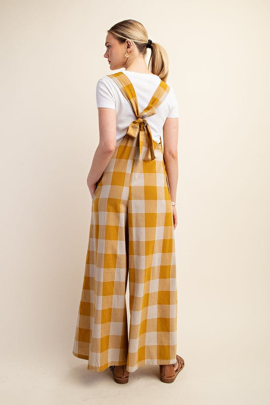 "Daisy" Check Jumpsuit - The Katie Grace Boutique