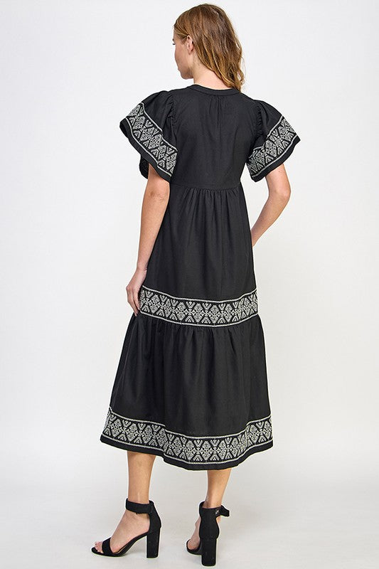 "Moriah" Embroidered Dress - The Katie Grace Boutique