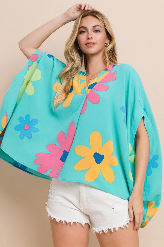 "Iggy" Oversized Blouse, 2 colors - The Katie Grace Boutique