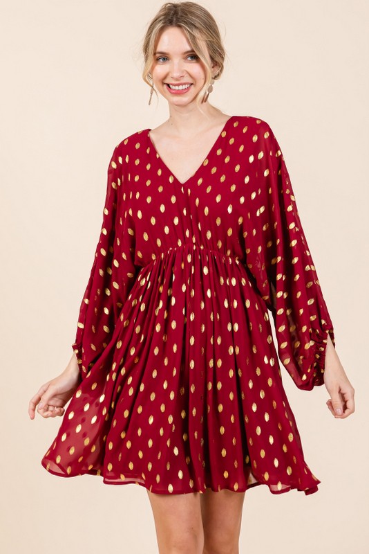 "Stacia" Dolman Sleeve Dress - The Katie Grace Boutique