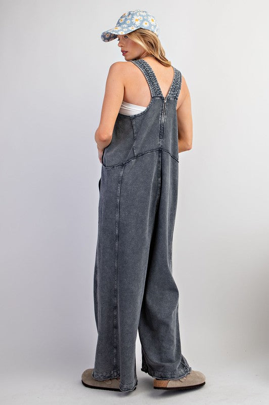 "Suzie" Mineral Washed Jumpsuit, 3 colors - The Katie Grace Boutique