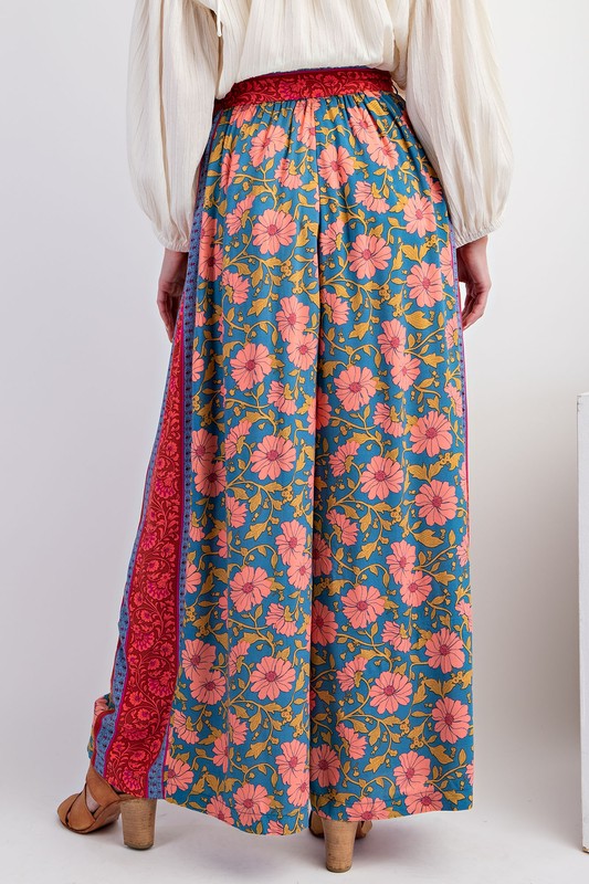 "Rosabel" Wide Leg Printed Pants - The Katie Grace Boutique