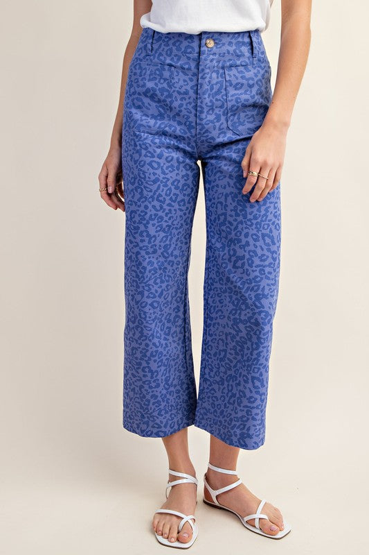 "Aliya" Cropped Twill Pants - The Katie Grace Boutique