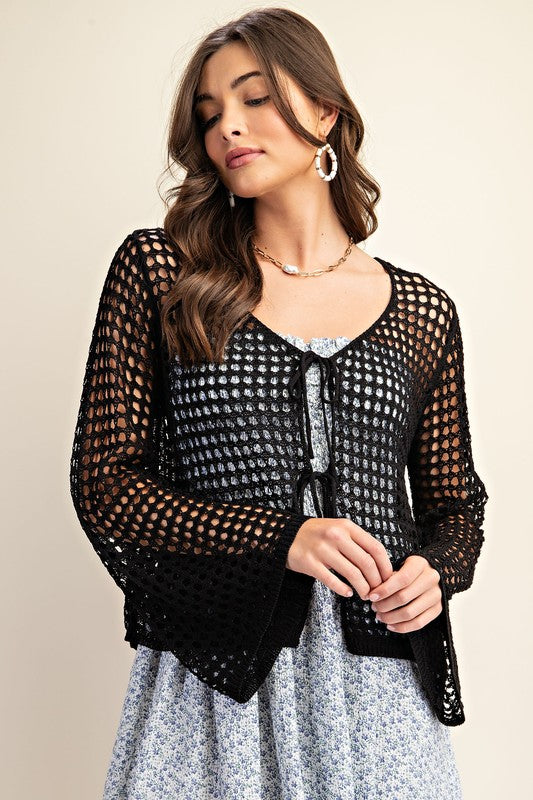 "Maria" Crochet Cardigan, 2 colors - The Katie Grace Boutique