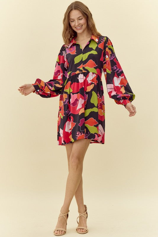 "Melissa" Floral Dress - The Katie Grace Boutique