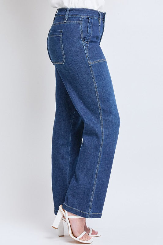 "Monica" High Rise Wide Leg Jeans - The Katie Grace Boutique