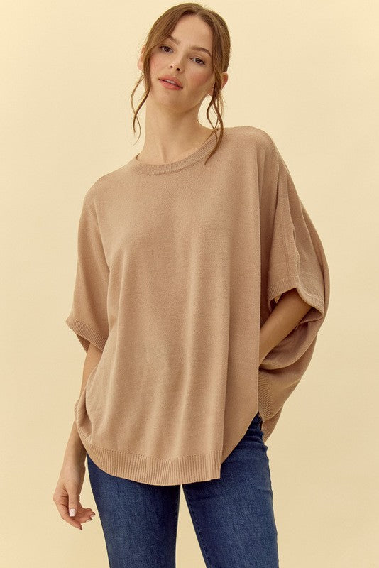 "Zoe" Dolman Sweater, Green - The Katie Grace Boutique