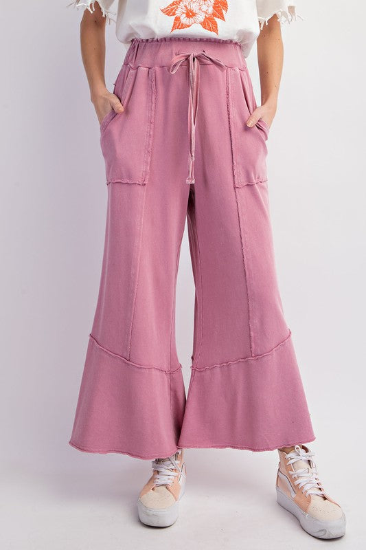 "Mary" Mineral Washed Pants - The Katie Grace Boutique