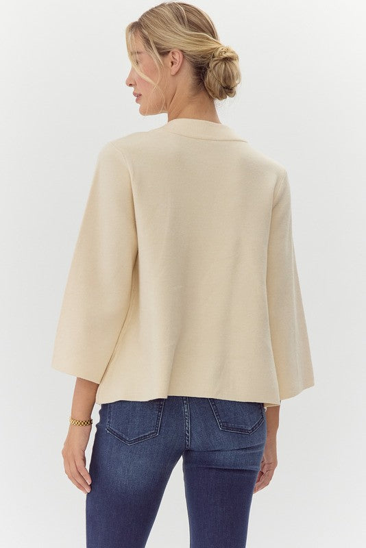 "Ellen" Bell Sleeve Sweater - The Katie Grace Boutique