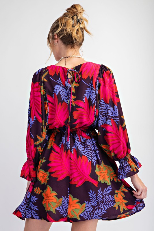 "Celeste" Surplice Dress - The Katie Grace Boutique