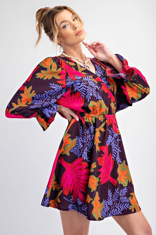 "Celeste" Surplice Dress - The Katie Grace Boutique