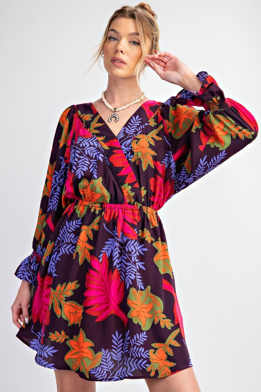 "Celeste" Surplice Dress - The Katie Grace Boutique