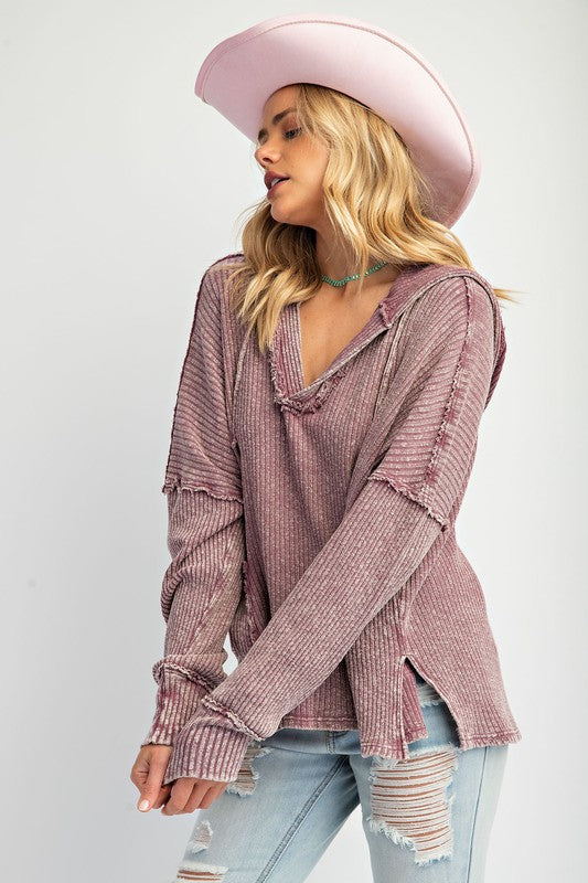 "Jamie" Slouchy Hooded Top - The Katie Grace Boutique