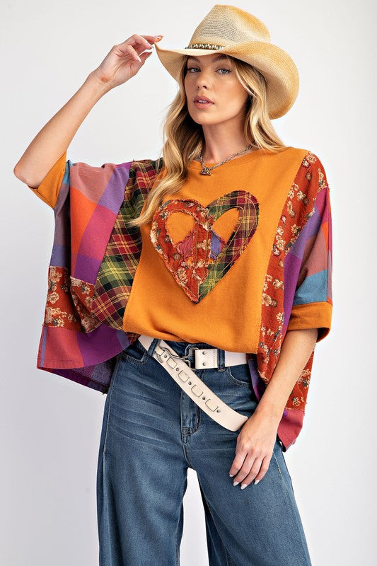 "Emery" Mixed Media Dolman Top - The Katie Grace Boutique