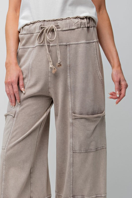 "Aurora" Mineral Washed Pants - The Katie Grace Boutique