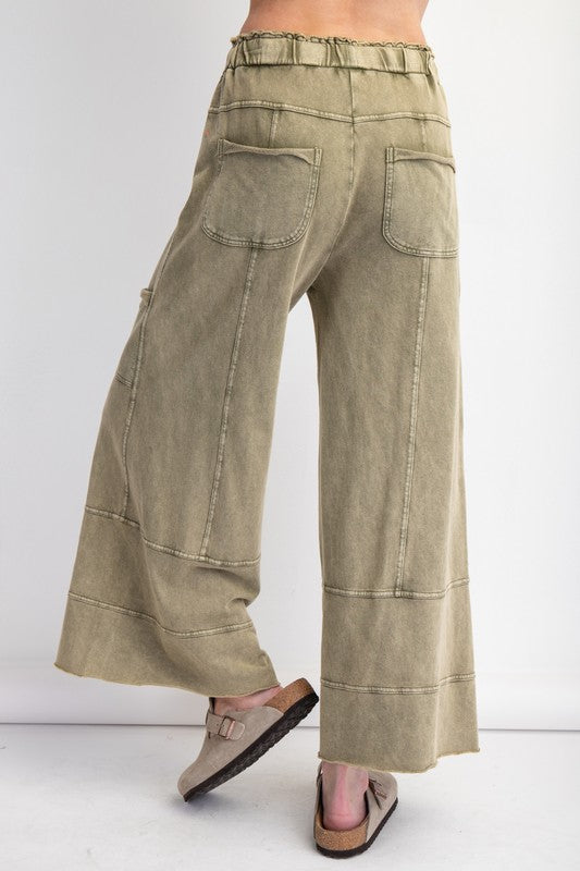 "Aurora" Mineral Washed Pants - The Katie Grace Boutique